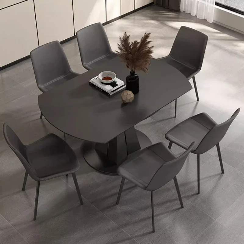 Mesa De comedor De cerámica, sillas extendidas para sala De estar, muebles De cocina, Mesa De estudio, Conjuntos redondos De Salas De Jantar, lavado grande