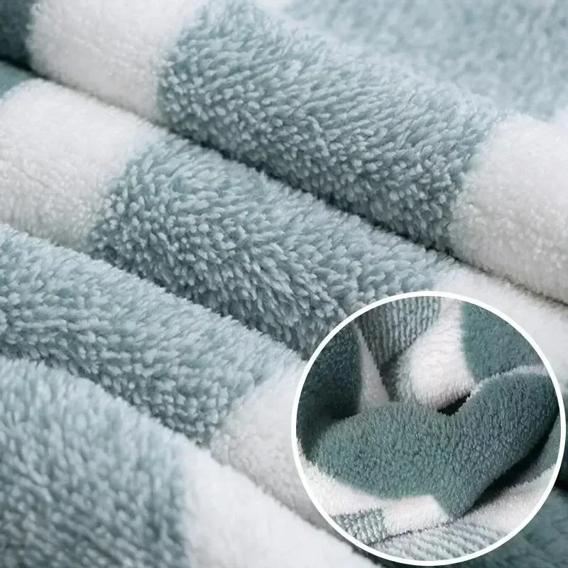 1 Pc Thickened Striped Pattern Towel Set Soft Hand Towel Bath Towel Quick Drying Absorbent Towels For Bathroom  Soft Towel