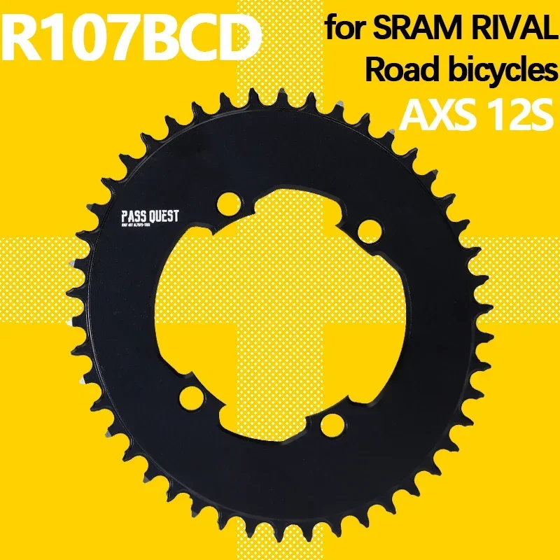 107 Bcd Chainring 36T 38T 40T 42T 44T 46T 48T 50T 52T 54T 56T 58T Oval Road Bike Narrow Wide Chainring for SRAM RIVAL AXS 12S