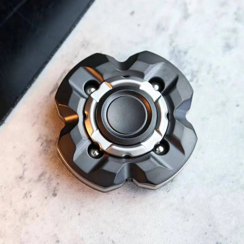 Fidget Spinner in acciaio inossidabile TQ - Giocattolo antistress EDC in metallo per adulti, strumento per alleviare il TDAH e l'ansia, regalo creativo per uomini
