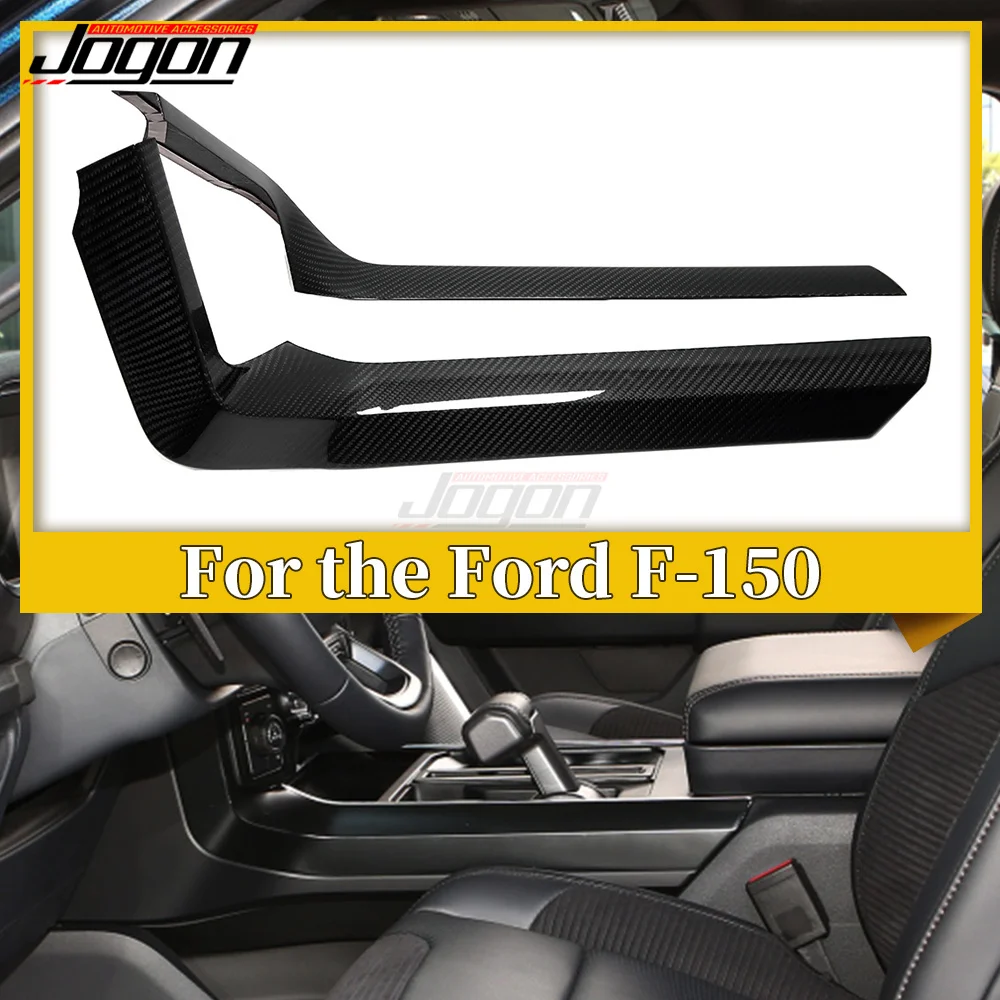 For Ford F150 2021 2022 Real Carbon Fiber Car Interior Center Console Gear Shift Side Panel Trim Cover Accessories Sticker