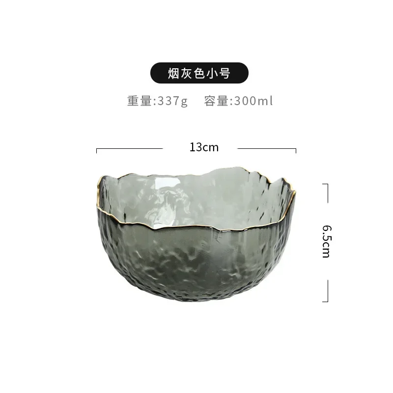 Irregular Fruit Salad Bowl Tableware Glass Phnom Penh Salad Bowl Home Coffee Table Living Room Dining Table Fruit Storage Bowl