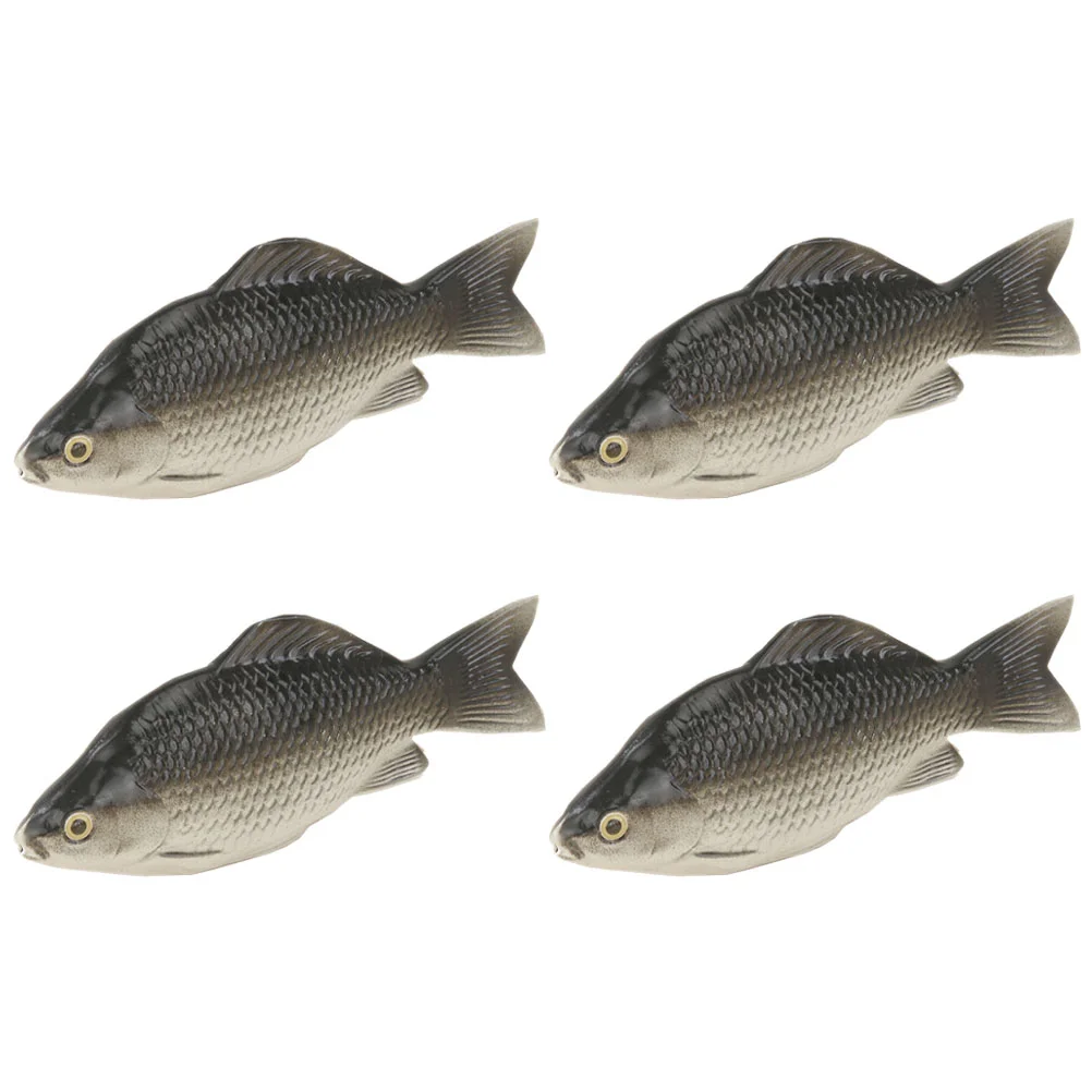 

4 Pcs Simulation Foam Fish Danimals Figurines Toy Ocean Realistic Small Statue Model