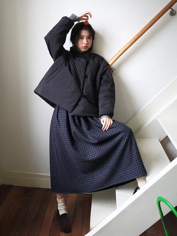 

Women's ort Cotton Jaet Windproof Sve Stand Collar Six in One New Snow Leopards Double Color High Heel Winter Coat