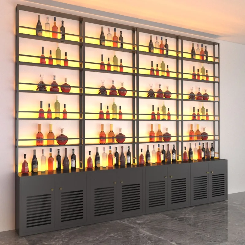 Designer Shelves Wine Cabinet Living Room Mobile Kitchen Restaurant Storage Bar Cabinet Multifunctional Estante Home Furniture 3