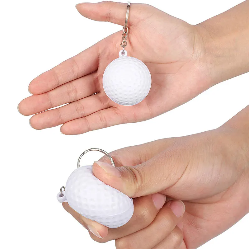 

100Pcs Sports Keychain Car Key Chain Key Ring Golf Ball Pendant Keyring For Favorite Sportsman's Gift