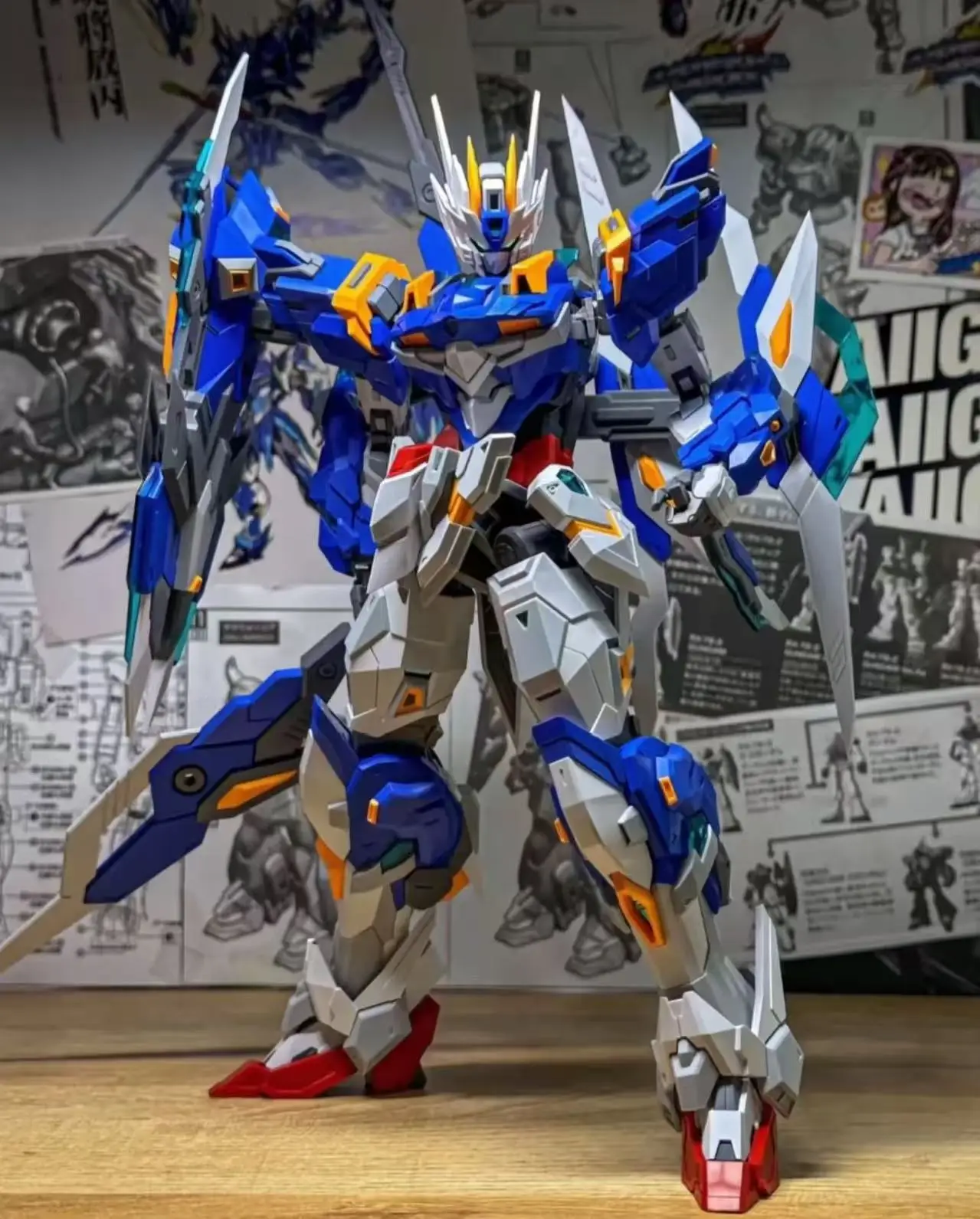 Snaa Model Mg 1/100 Yr-02 Blade King Assemblagemodel Beweegbare gewrichten Hoge kwaliteit Collectible Robot Kits Modellen Kids Gift