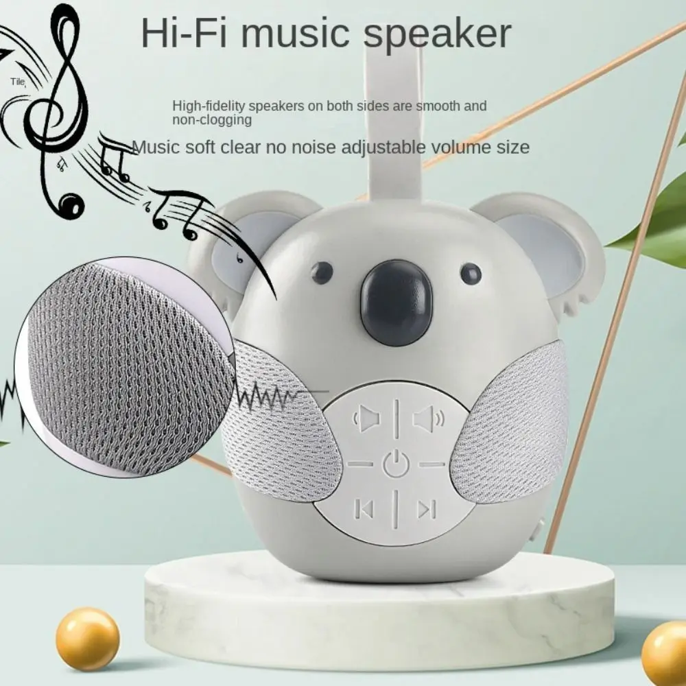 Timed Shutdown Baby Noise Machine with White Noise Owl/Koala Baby Soother with 5 Light Music Portable Sleep Sound Machine