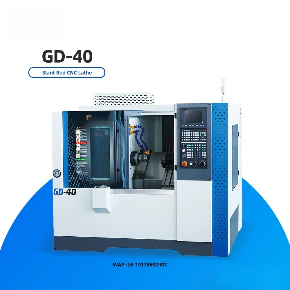 TEPU GD-40 Lead Well New CNC Machine Tool Industrial CNC Turning Lathe Machine Slant Bad for Metal