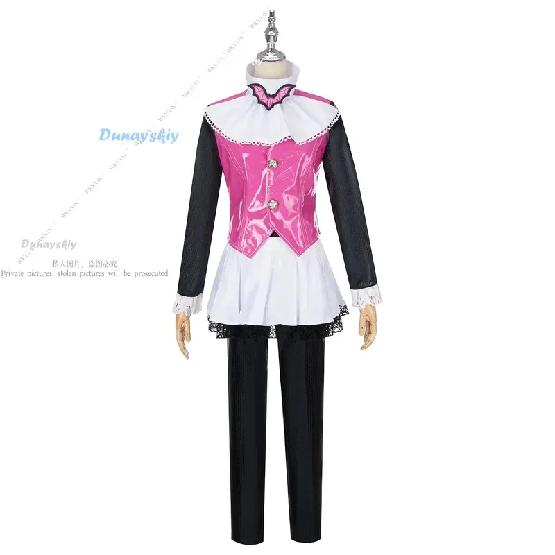2025 11 Monster Cos traje rosa Vampiree Dráculaura peluca Anime mujer Cosplay disfraces de Halloween conjunto completo alto Carnaval