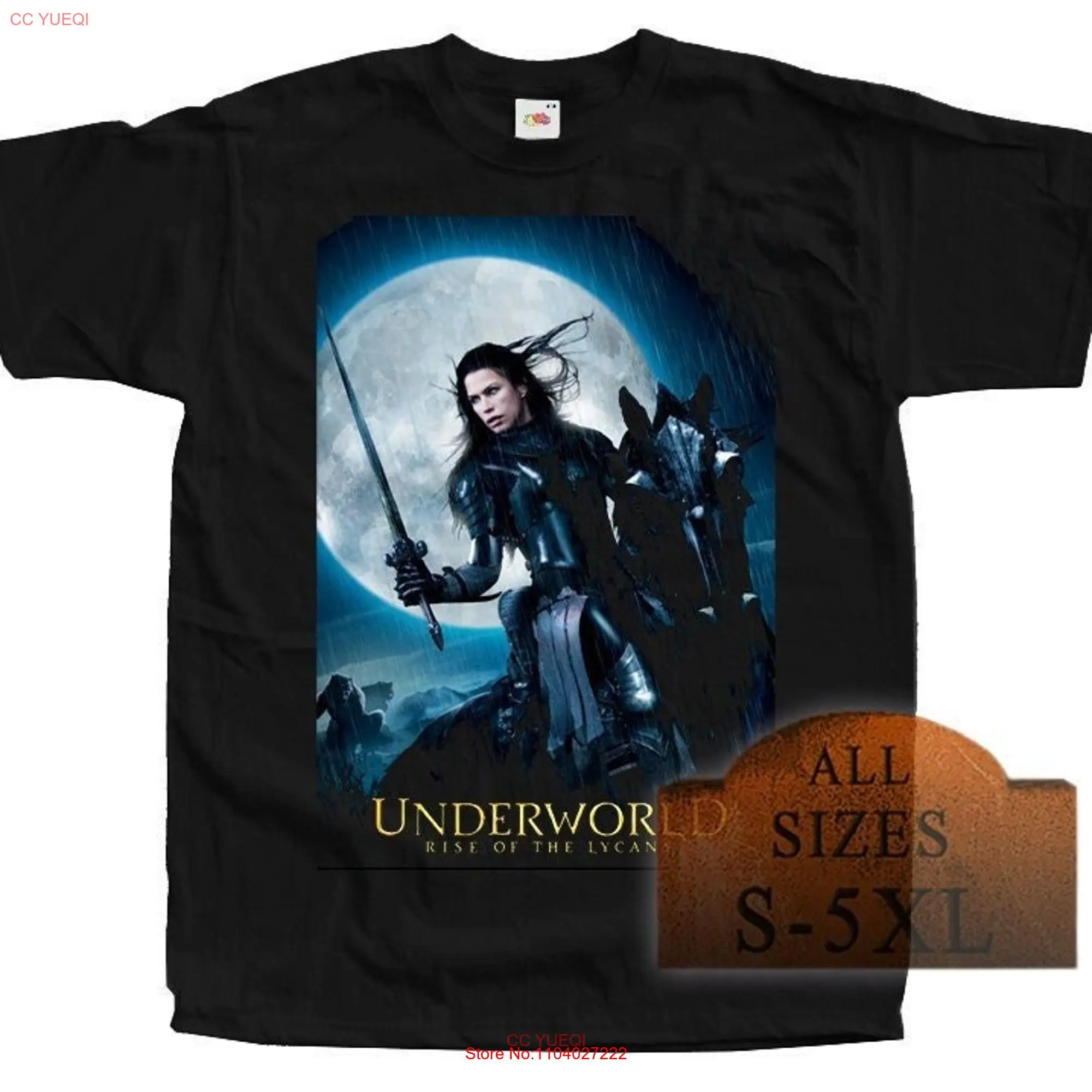 Underworld 3 Rise of the Lycans V2 Horror Movie Poster T SHIRT Black All sizes S 5XL Cotton long or short sleeves