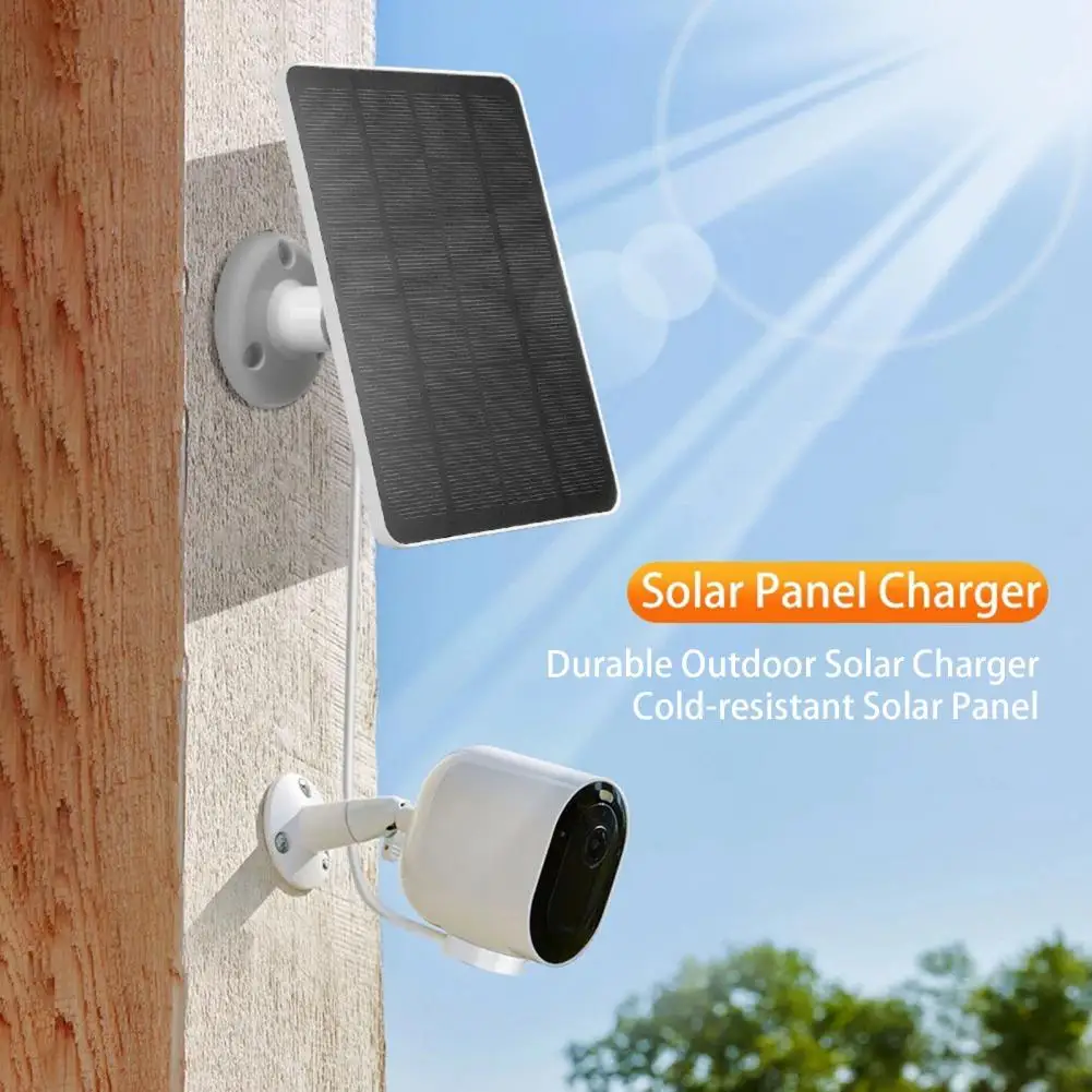 All-weather Solar Panel Ultra-thin Solar Panel 5v 4w Solar Panel Charger for Arlo Pro Series Adjustable Weatherproof Wall Mount view 6