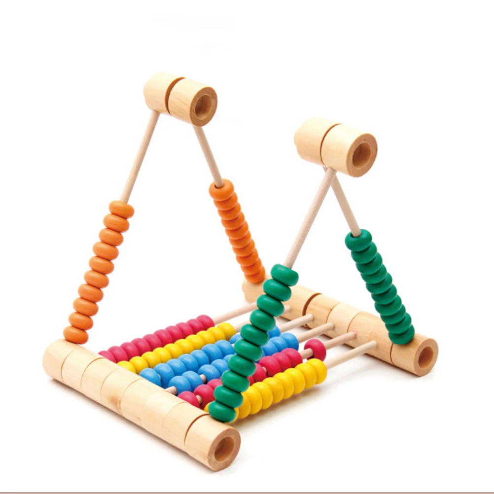 Abaco in legno Design staccabile Educazione matematica per bambini Strumento aritmetico portatile Forniture educative Calcolo giocattolo