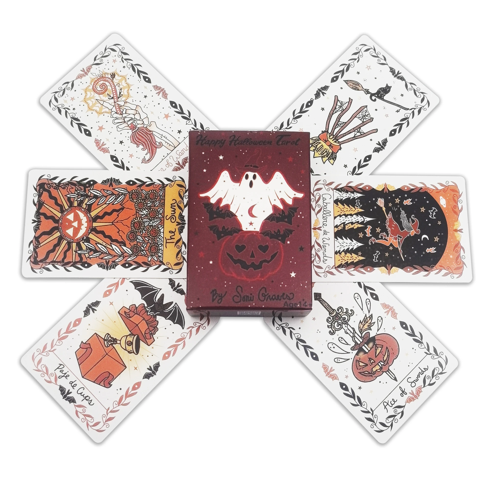 NEW Happy Halloween Tarot Cards Fortune Telling Divination Board Game Oracle Cards gift