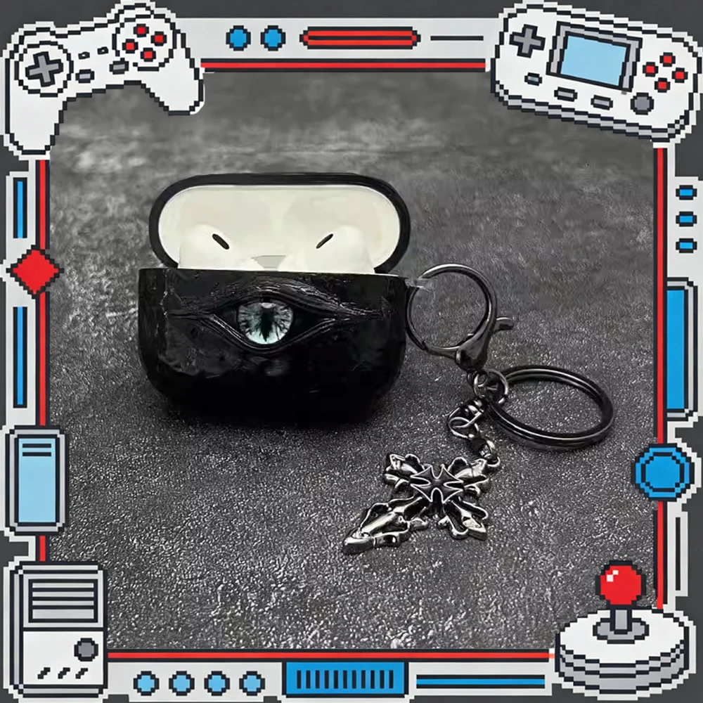 

Чехол для наушников The Third Eye Cthulhu Geometric для AirPods 4, светящийся в темноте, ручной работы, защитный чехол для наушников, аксессуары для ПК, подарки