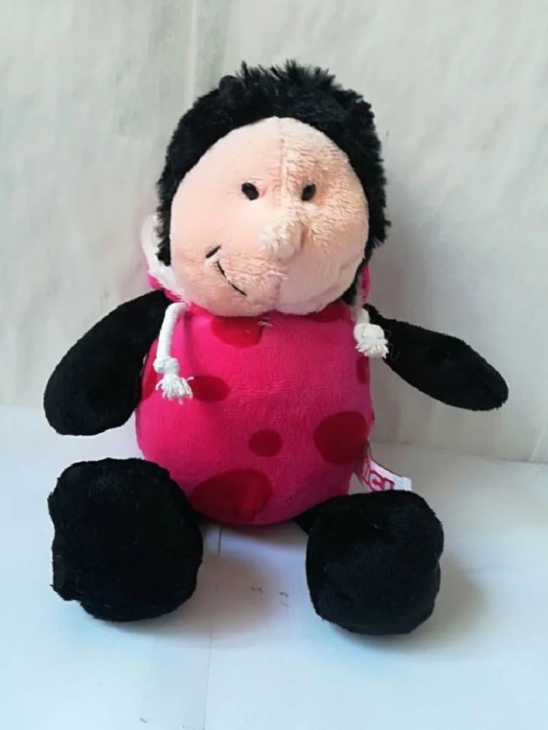 About 25cm Lovely Ladybird Plush Toy Hat Design Ladybug Soft Doll Kids' Toy Birthday Gift s0255