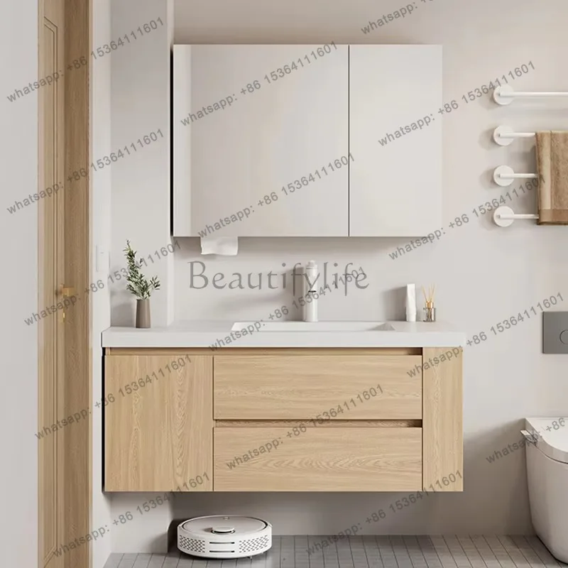 YJ Wall Mounted Storage Bathroom Cabinet Space Saver Drawers Shelf Bathroom Vanity Makeup Toilet Meuble Salle De Bain Furniture
