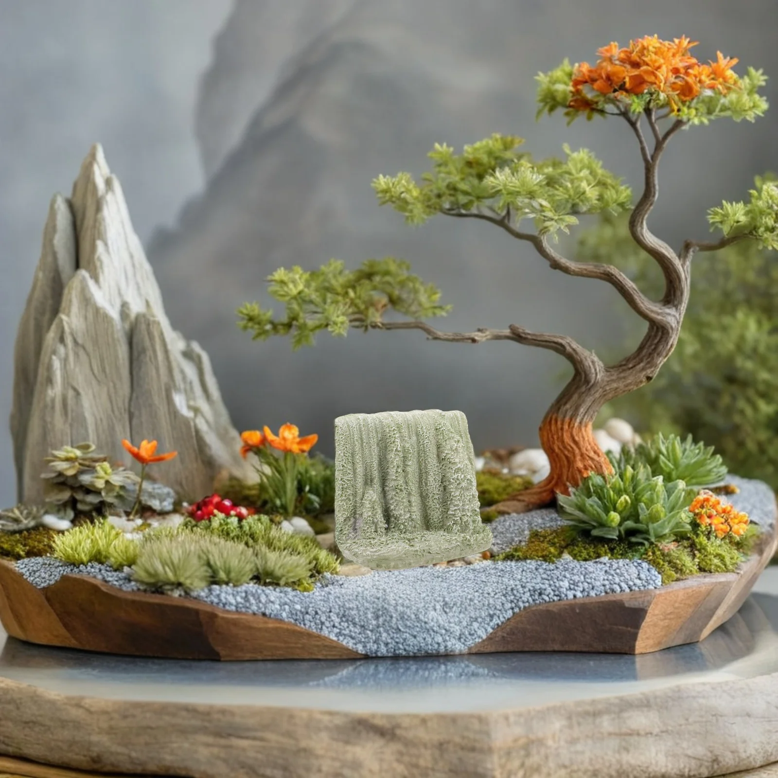 

Three-dimensional Sand Table Landscape Decoration Child Resin Garden Waterfall Sculpture