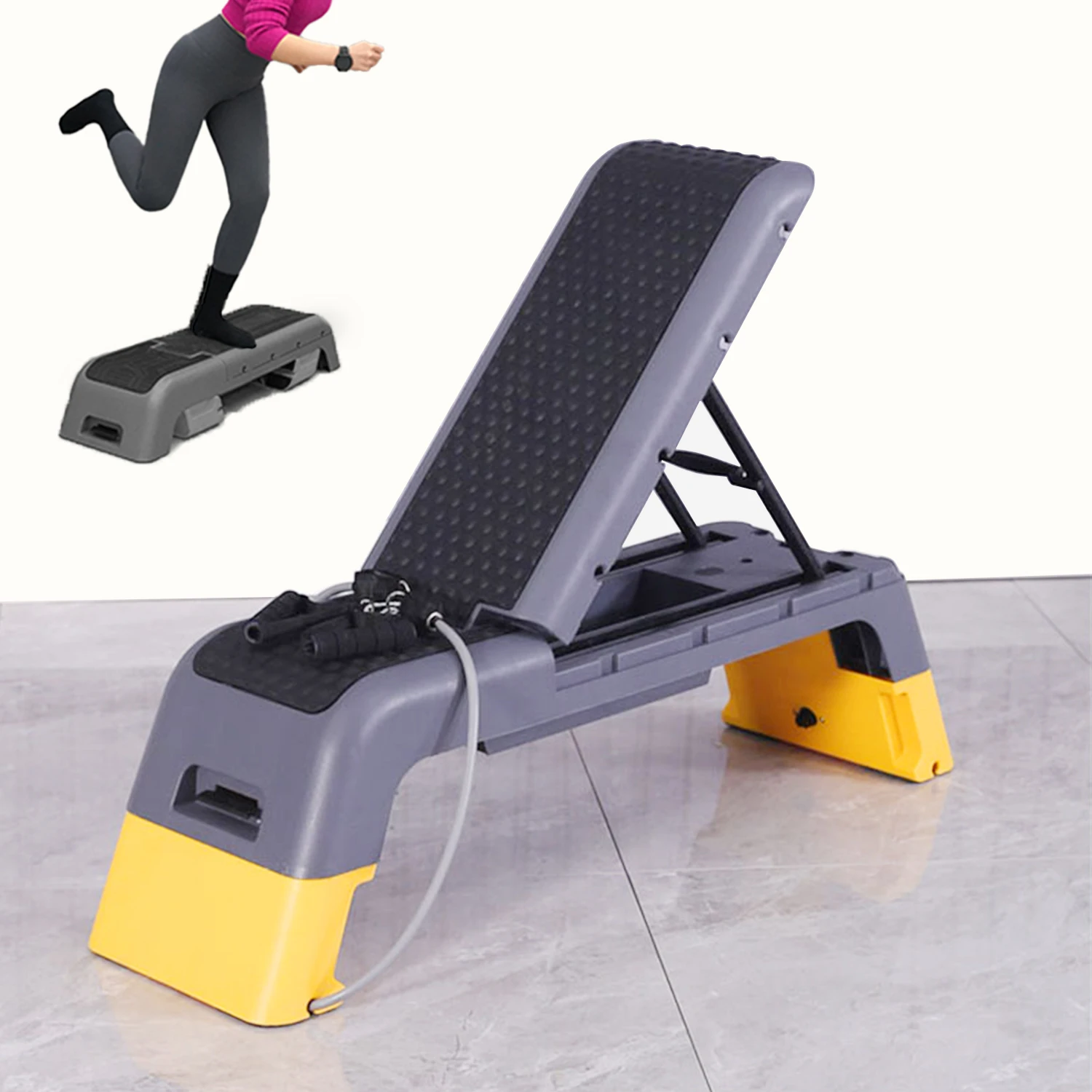 

Multifunctional Aerobic Step Plastic Adjustable Bench Stepper Equipment for Gym