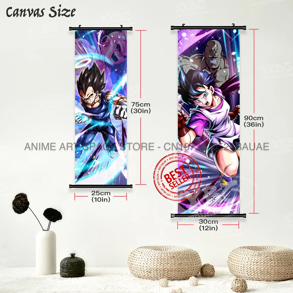 Japanese Anime Dragon Ball Interior Hanging Paintings Vegeta Room Wall Artwork HD Poster Gotenks Home Decorative Scrolls Picture