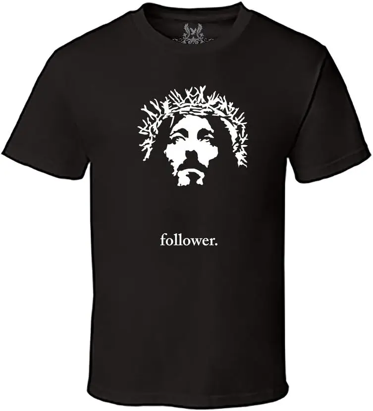 

Men's Jesus Face with Follower Graphic T-Shirt