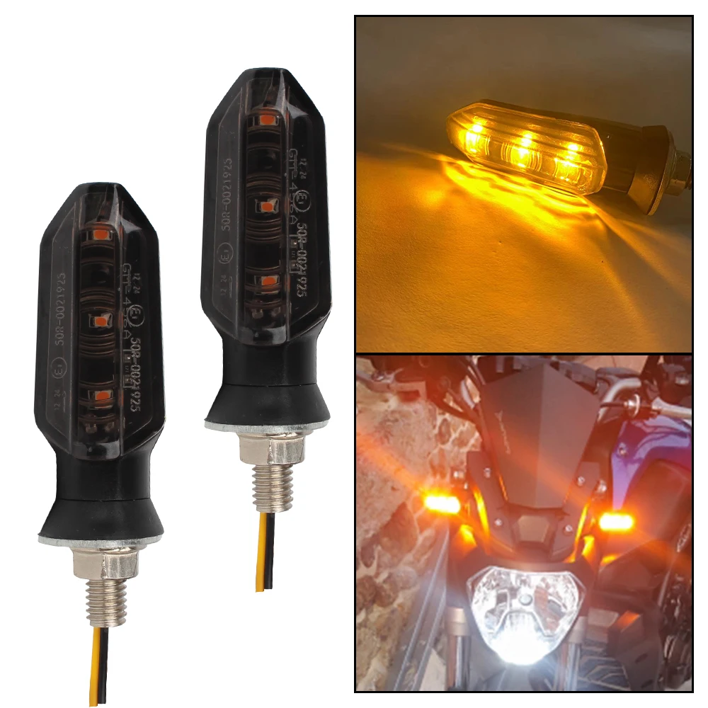 12V Motorcycle Turn Signal Lights Side Marker Lamps Flashing Indicator Blinker LED Taillights Motobike Accessories Universal