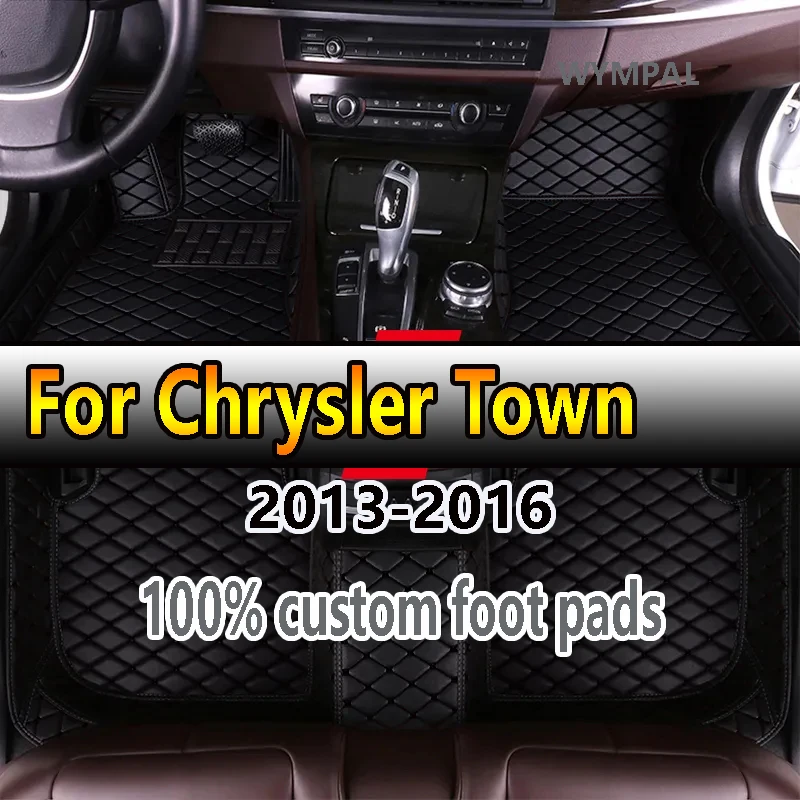 Car Floor Mat For Chrysler Town & Country 7 Seat 2013~2016 Waterproof Protection Pad Carro Rear Trunk Floor Mat Car Accessories