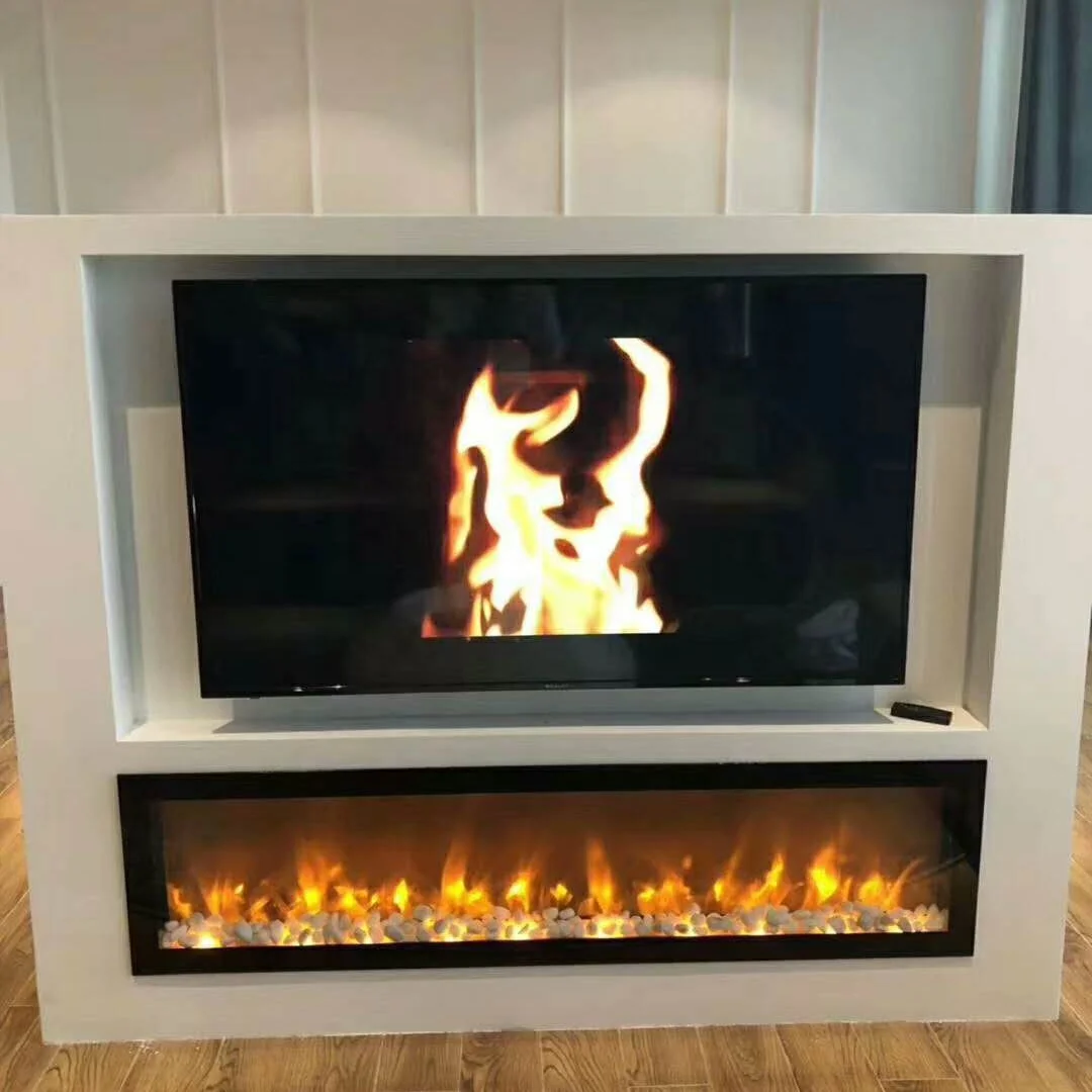 Deco Flame Modern Electric Fireplace Heater 100*15*40cm Insert Remote Controlled Lighting