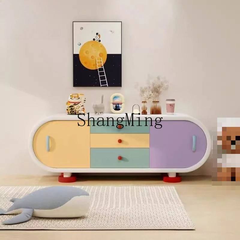

SM Dopamine Living Room Modern Painted Display Cabinet Storage TV Decorative Storage Cabinet Minimalist