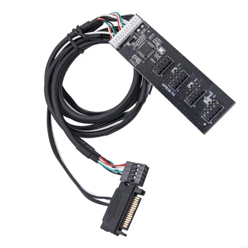 Y5LB Motherboard 9 Pin USB Header Splitter Male 1 to 4 Extension Splitter Cable