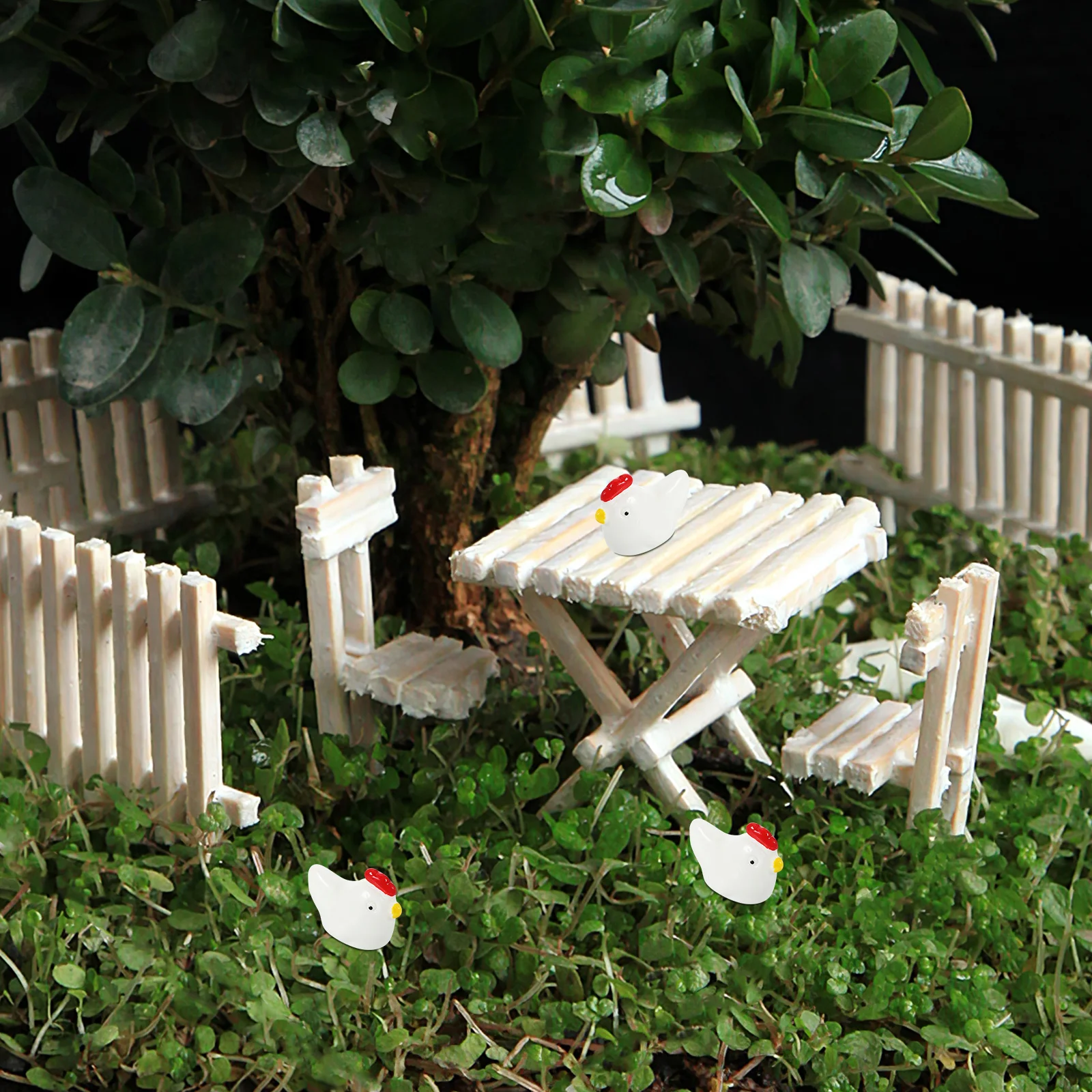 10 قطعة الدجاج الراتنج الصغيرة رائعتين الدجاجة التماثيل لتررم ديكور حديقة الحرفية المشهد الصغير الديكور الحيوانات الصغيرة الراتنج