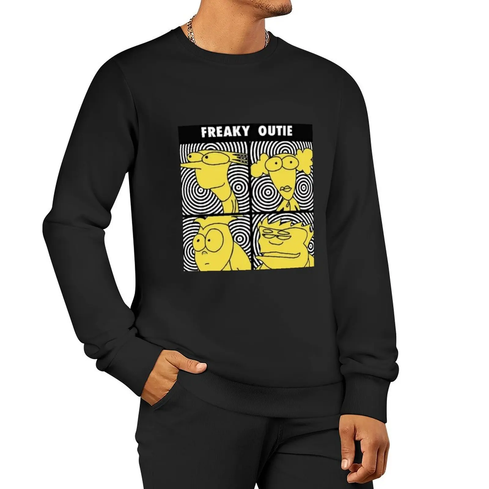 

Freaky!! Outie!!! Pullover Hoodie men's autumn clothes graphic sweatshirts