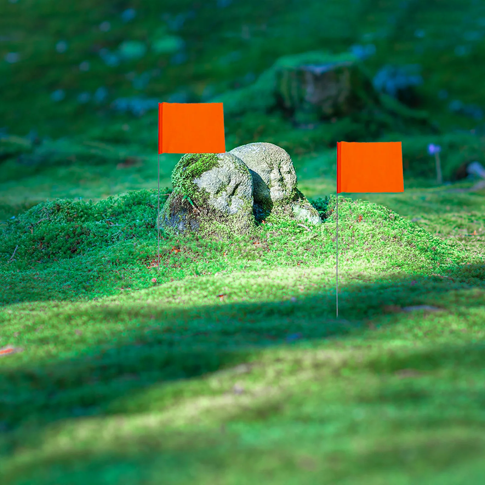 

60Pcs Stable Material Orange Marking Stakes Easy Installation for Garden Irrigation Sprinkler Head Markers Orange Marking Flags