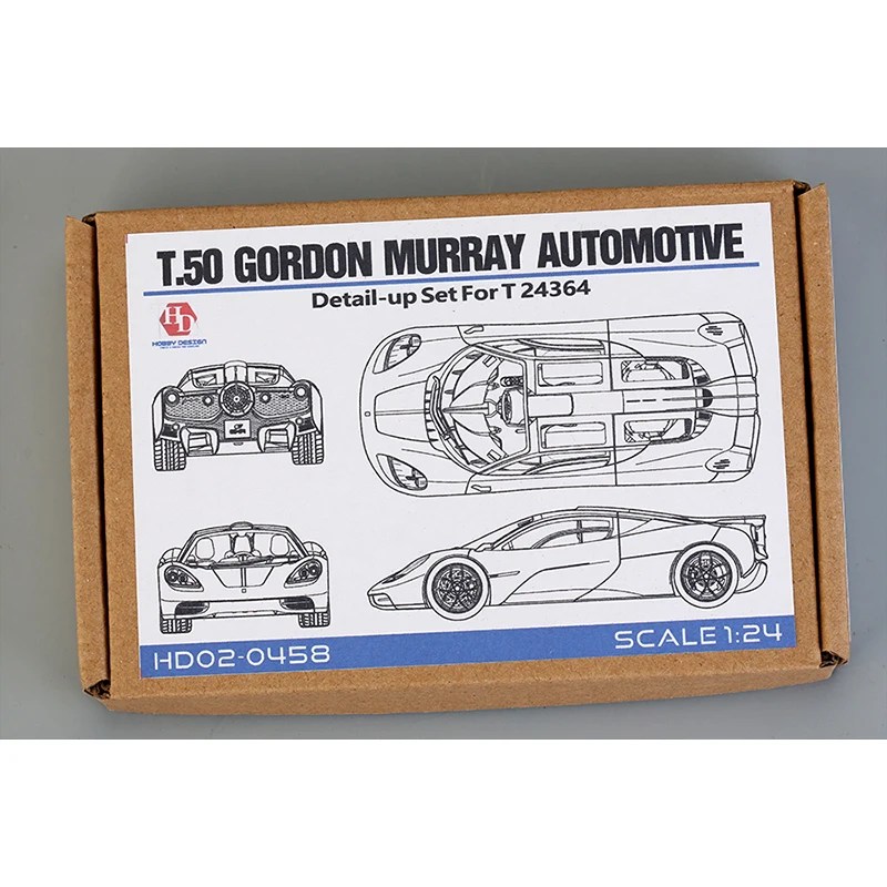 

Hobby Design HD02-0458 1/24 T.50 Gordon Murray Автомобильный детационный набор Модификации автомобиля для Tamiya 24364 PE + металл + смола