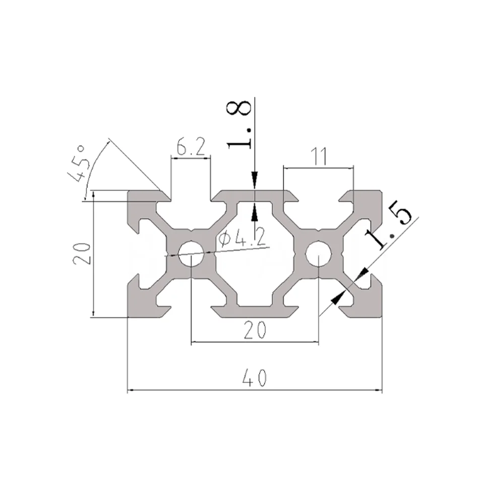 V-Slot Gantry Set 20-40mm Gantry Plate With Wheel For Profiles Vslot Aluminum 4040 Gantry Plate Kits Gantry Plat 3D Printer Part