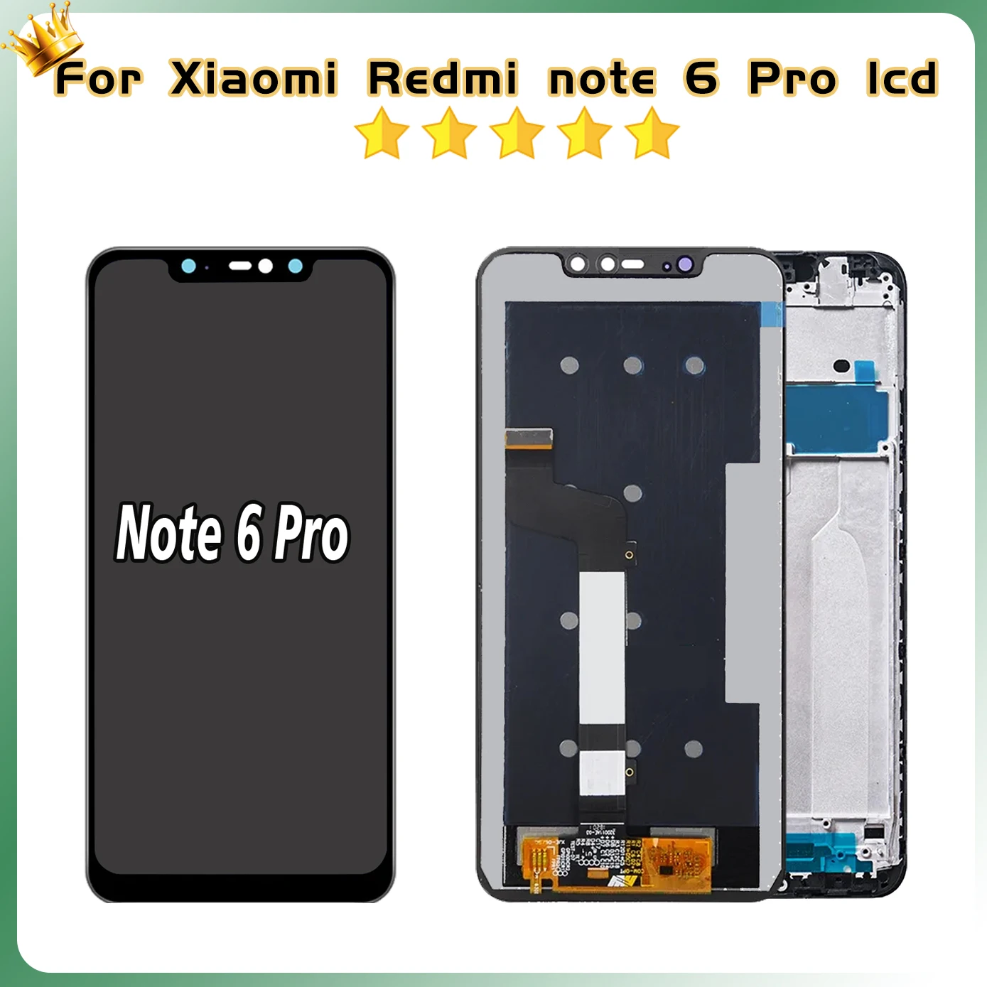 Tested 6.26\'\'LCD For Xiaomi Redmi Note 6 Pro LCD Display Touch Screen For Redmi Note 6 M1806E7TG Digitizer Assembly Replacement