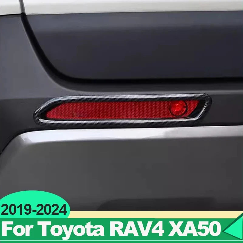 For Toyota RAV4 XA50 2019 2020 2021 2022 2023 2024 RAV 4 Hybrid Car Rear Tail Fog Light Lamp Frame Trim Cover Decoration Sticker