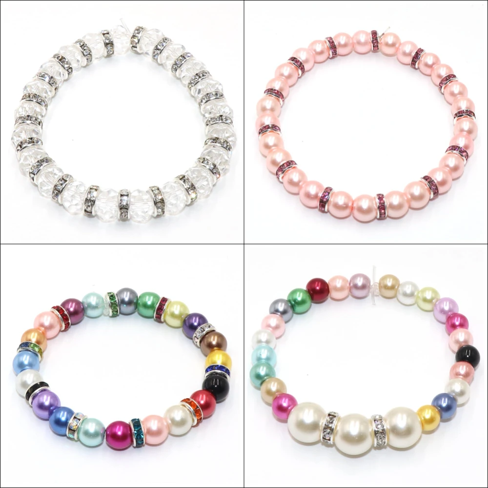 50/100 Stück 10 mm Strass Rondelle Kristall Runde lose Distanzperlen für Schmuck DIY Herstellung Armband Halskette Schmuck Zubehör – Detail 9