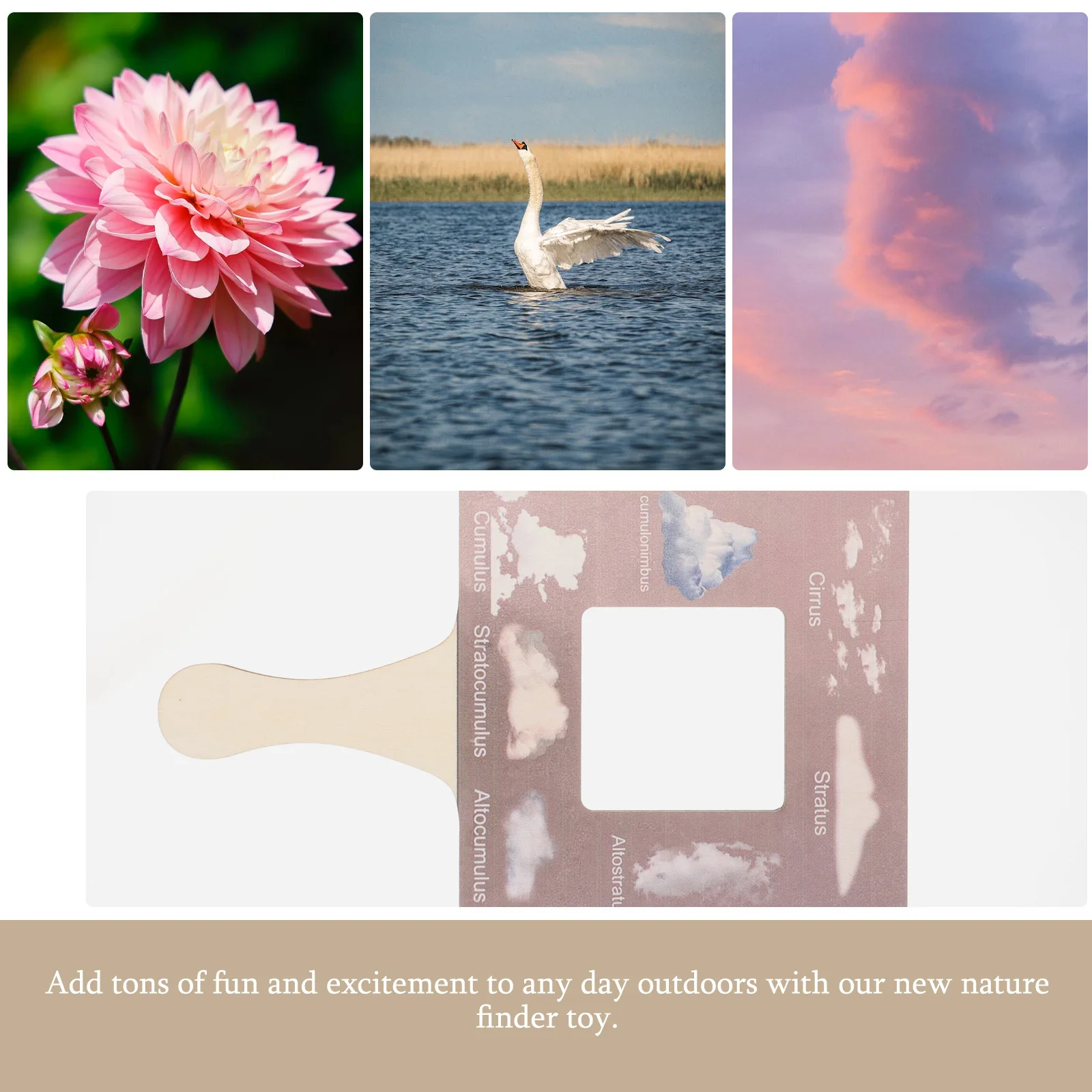 

Nature Guide Finder Stable Wood Material Cloud Identification Frame Outdoor Observation Exploration Tool Nature Guide Finder