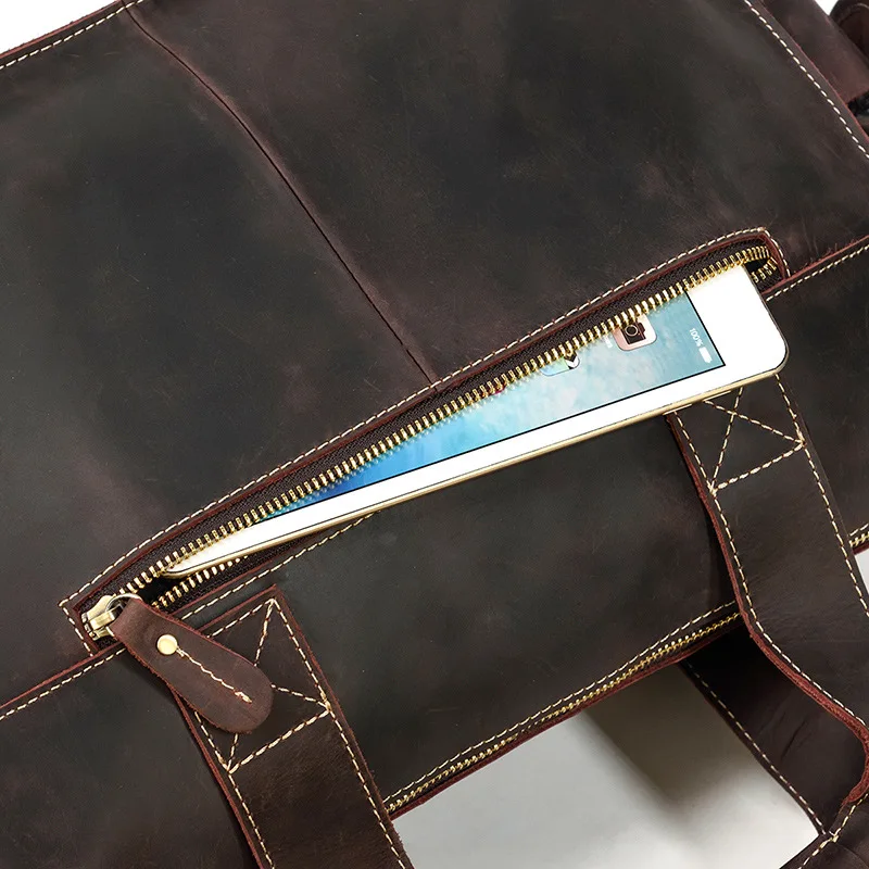 Business Shoulder Briefcases Laptop Commuting Man Outdoor Briefcases Handbag Leather Bags Valigette MHGWB