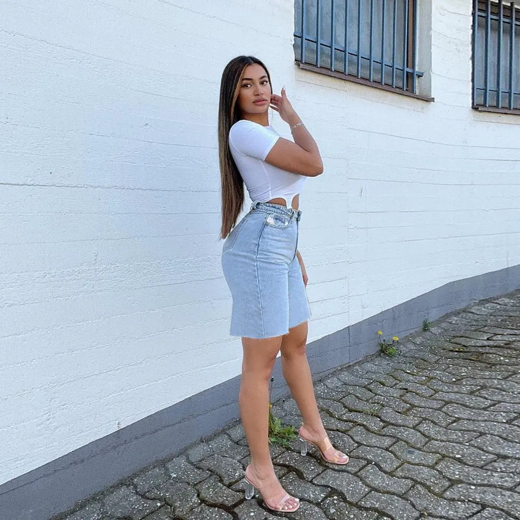 

Women's High-Waisted Casual Denim Shorts Slimming Fashion European And American Style for