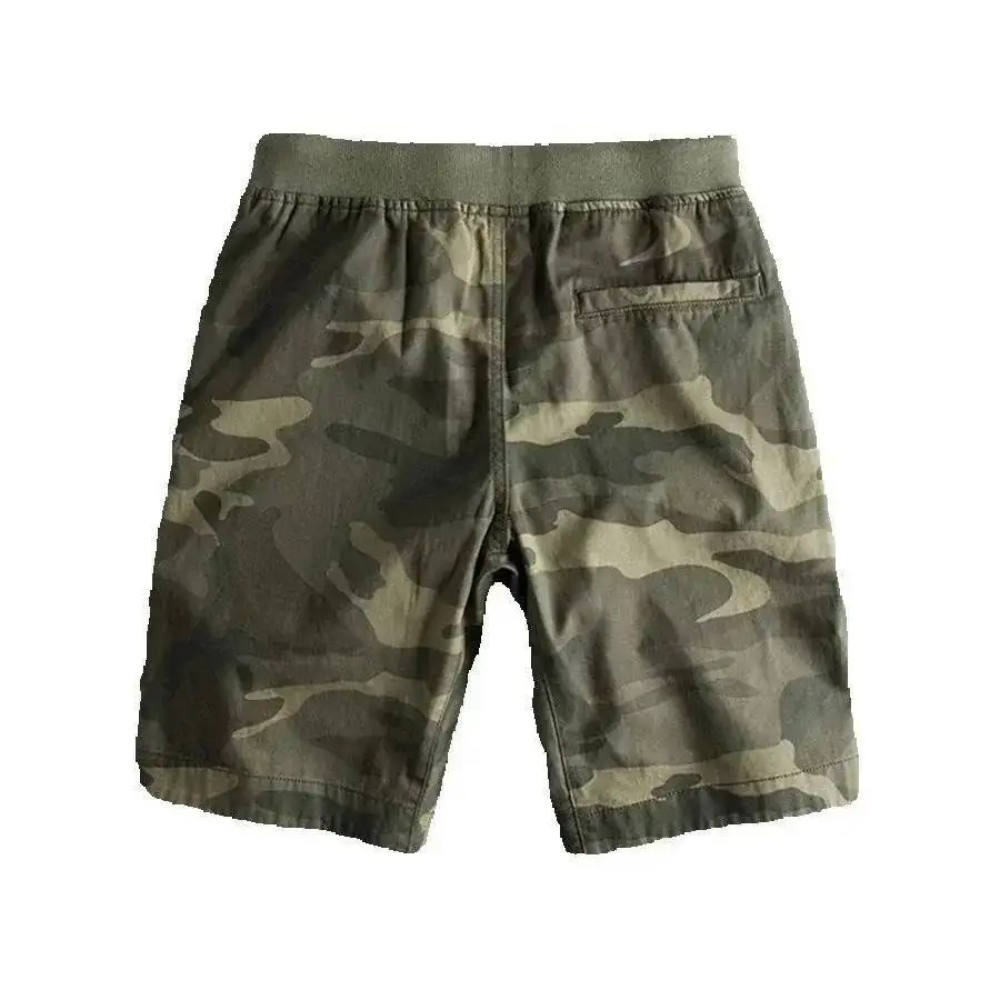 2025年夏-メンズ-迷彩柄-カジュアル-エラスティックウエスト-快適-ルーズ-ジョギングパンツ-コットン-カーゴパンツ-ジム-ランニング-ビーチショーツ