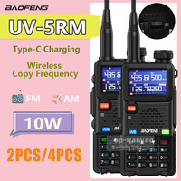 BAOFENG 5RM 10W Ham Radio Long Range UV-5RM Handheld Two Way Radio NOAA Weather Receiver Rechargeable FM Radio High Power 999CH