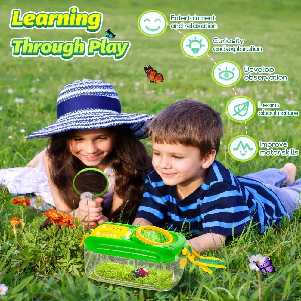 

Набор высококачественных обучающих ловец ошибок для интересных практичных коробки для наблюдения за насекомыми, набор для ловли насекомых, подарок