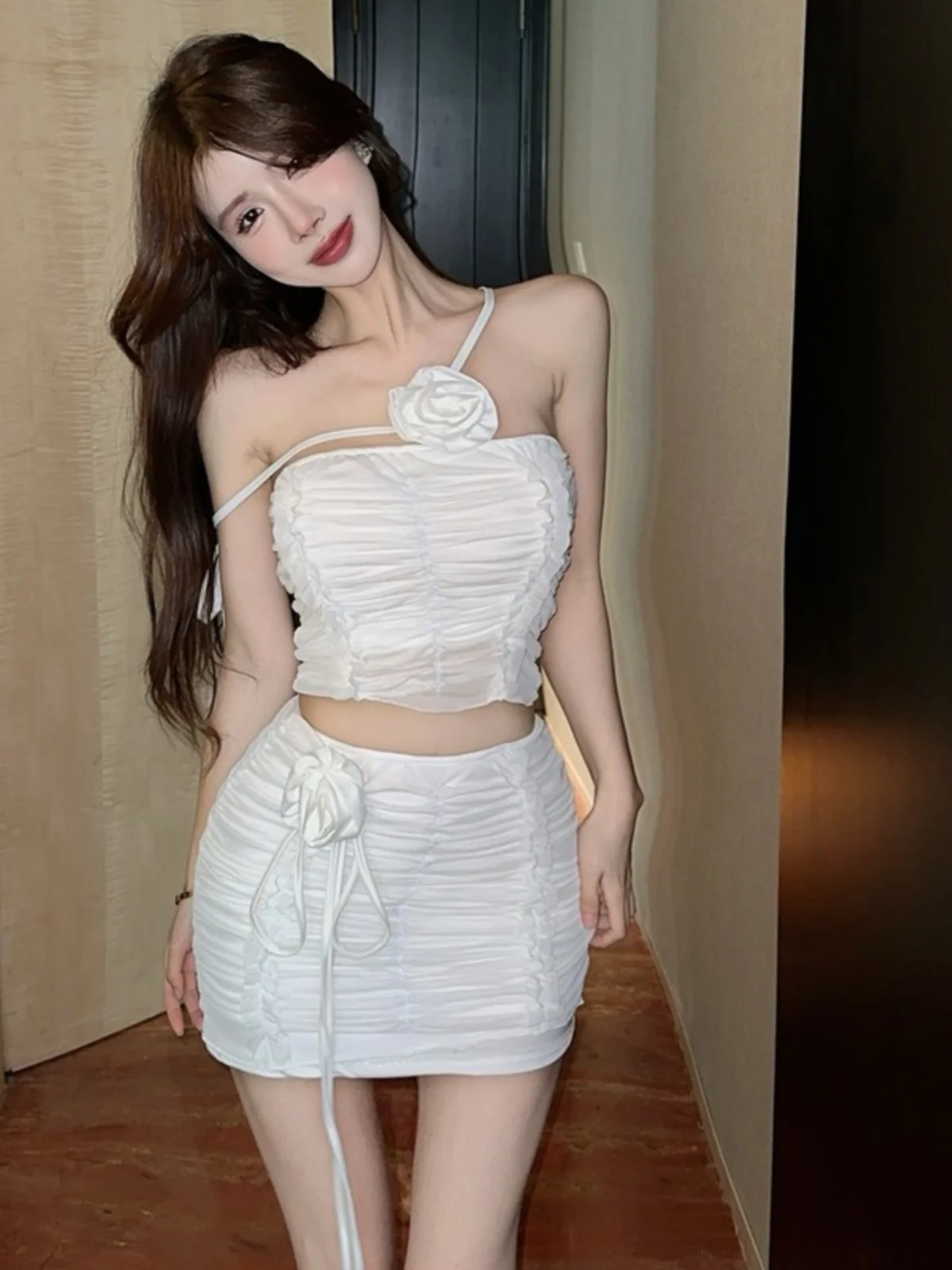 

Сексуальный комплект на бретелях и юбки с запахом груди Pure Desire Spicy Girl Faionable, костюм из двух предметов для молодых женщин в возрасте 8–25 лет