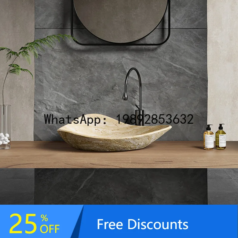 

Home Bathroom Washstand Single Basin Artistic Countertop Vintage Countertop Basin European Style Light Luxury