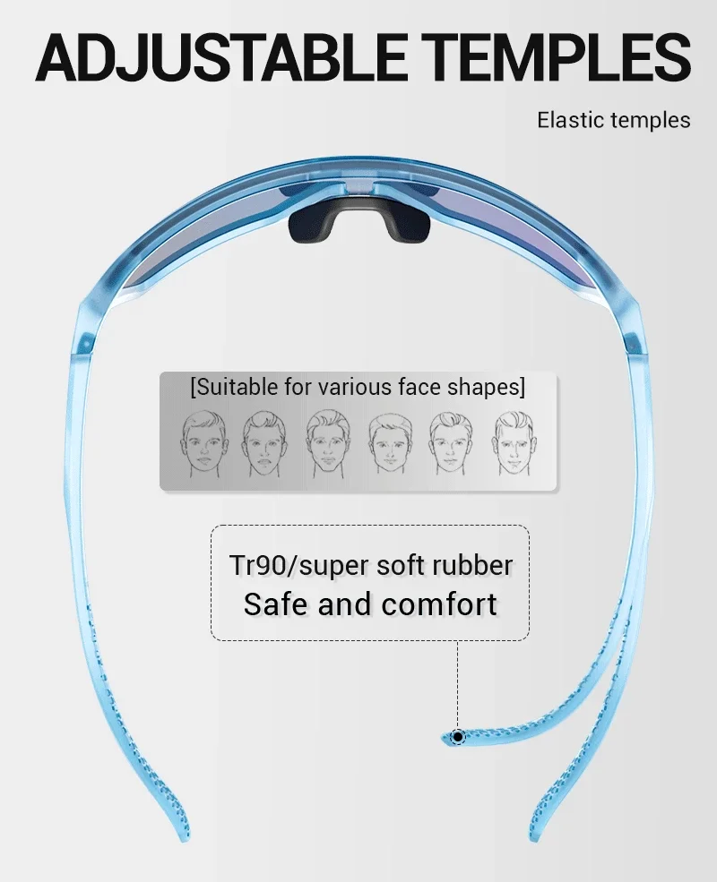 SCVCN Farbe Photochrome Fahrradbrille UV400 Sonnenbrille für Männer Frauen Fahrbrille MTB Rennrad Sportbrillen Laufen – Detail 9