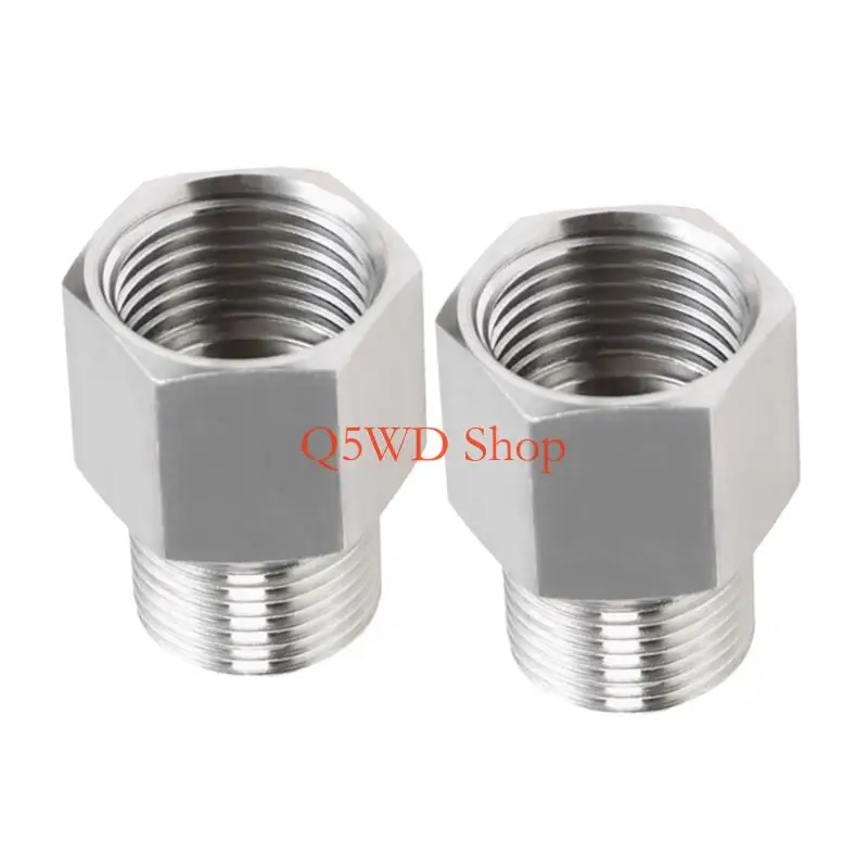 Q5WD 2PCS Accuracy Threaded NPT Couplers 3/8inch Internal 4inch External Metal Pipe Connection Suitable for Industry