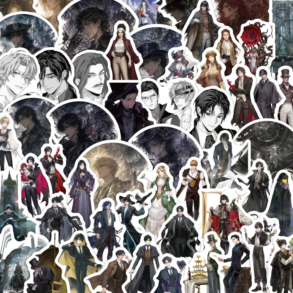 60Pcs Cartoon Decorations of Lord of The Mysteries, Luggage, Water Bottles, Car Stickers