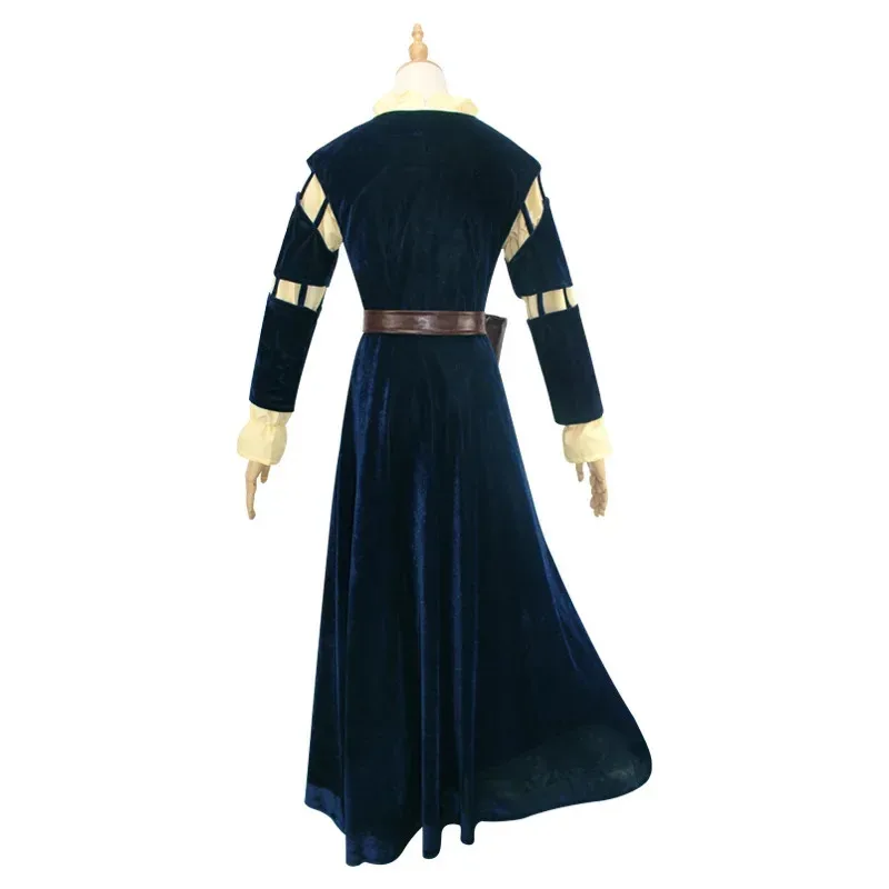 Merida Cosplay Costume Anime Brave Princess Women Female Adult Dress Velvet Girls' Suit For Halloween Wig JI8412v;6,a'3.k;8,